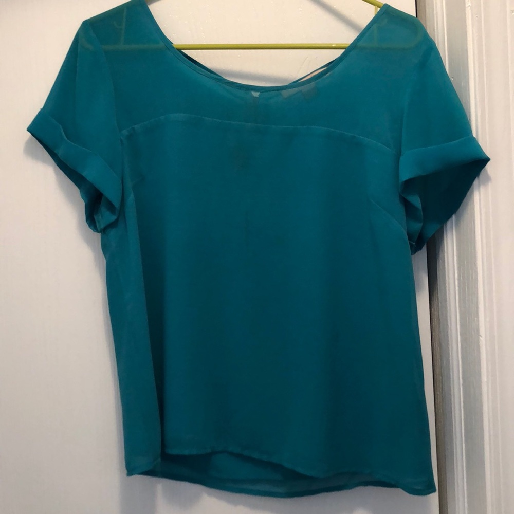 Teal blouse